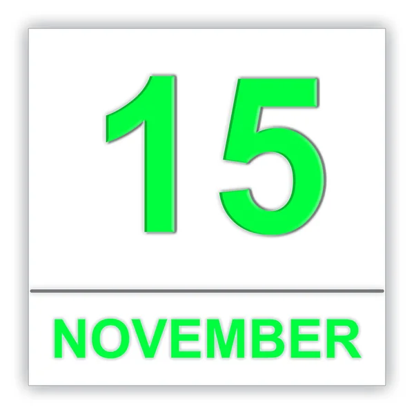15 de noviembre. Día en el calendario . —  Fotos de Stock