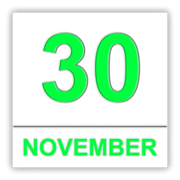 30 de noviembre. Día en el calendario . —  Fotos de Stock