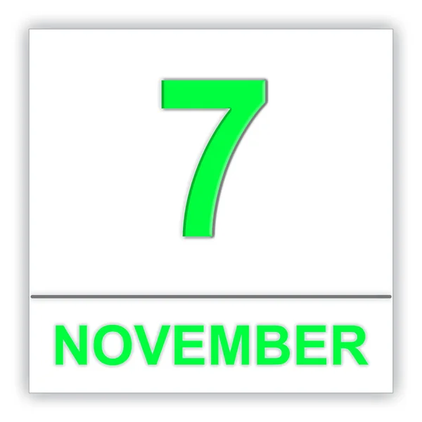 7. listopadu. den v kalendáři. — Stock fotografie