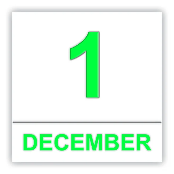 1. Dezember im Kalender. — Stockfoto