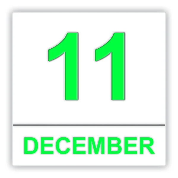 11 dicembre. Giorno sul calendario . — Foto Stock