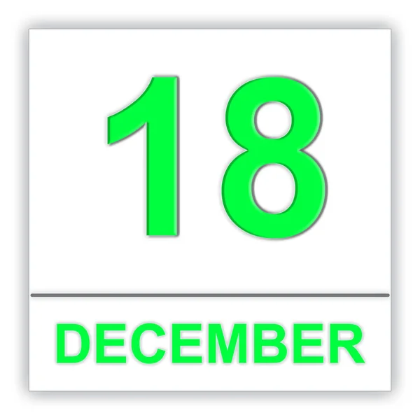 18 de Dezembro. Dia no calendário . — Fotografia de Stock