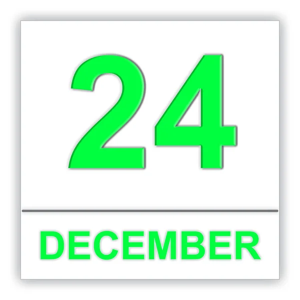 24 december. dag op de kalender. — Stockfoto