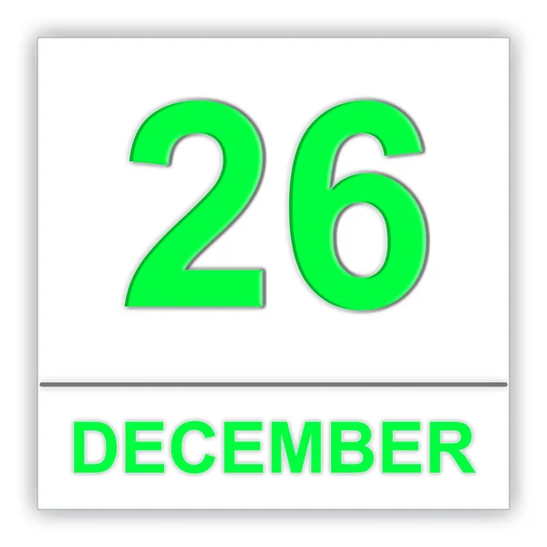 26 Δεκεμβρίου. ημέρα στο ημερολόγιο. — Φωτογραφία Αρχείου