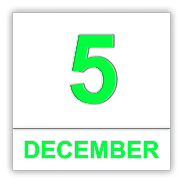 5 december. dag i kalendern. — Stockfoto