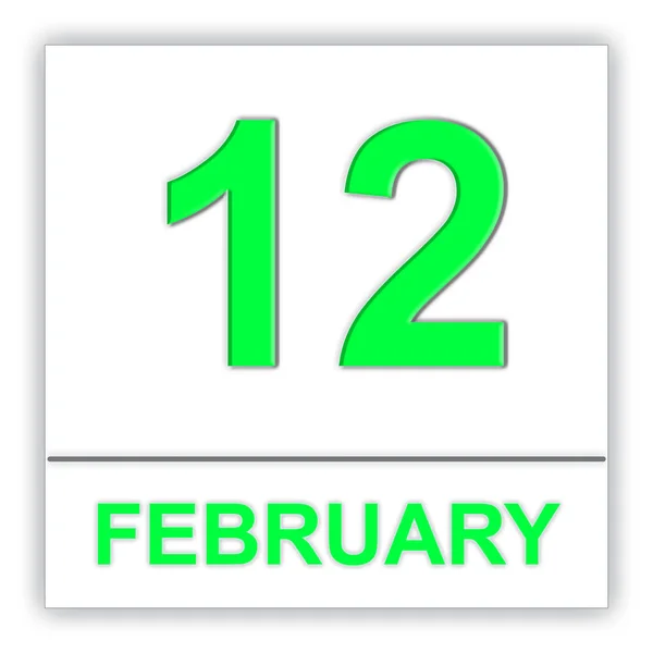 February 12. Day on the calendar. — Stock Photo, Image