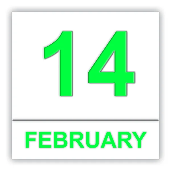 February 14. Day on the calendar. — Stock Photo, Image