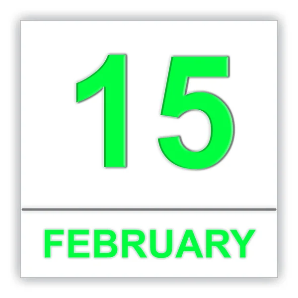 February 15. Day on the calendar. — Stock Photo, Image