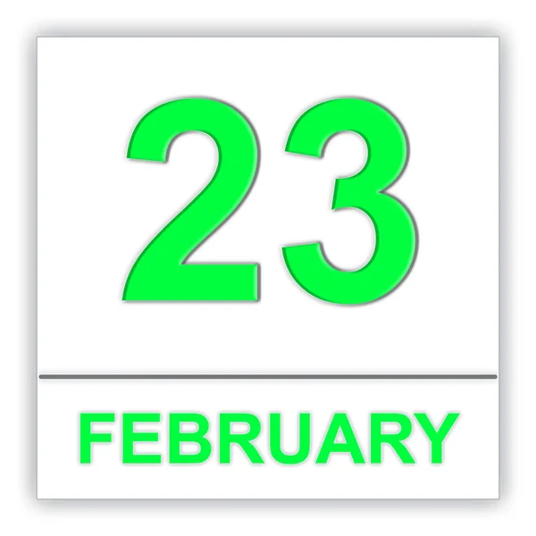 Február 23-án. a naptár nap. — Stock Fotó