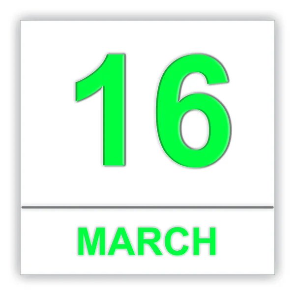 16 mars. dag i kalendern. — Stockfoto