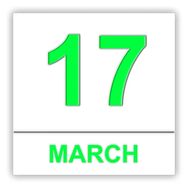 17. März im Kalender. — Stockfoto