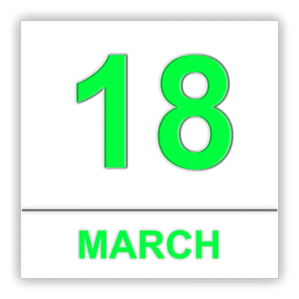 18 марта. День в календаре . — стоковое фото