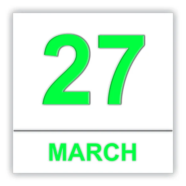 27 de marzo. Día en el calendario . — Foto de Stock