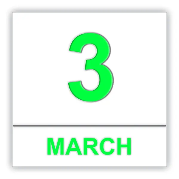 3 mars. dag i kalendern. — Stockfoto