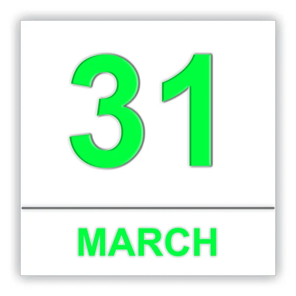 31 martie. Ziua calendarului . — Fotografie, imagine de stoc