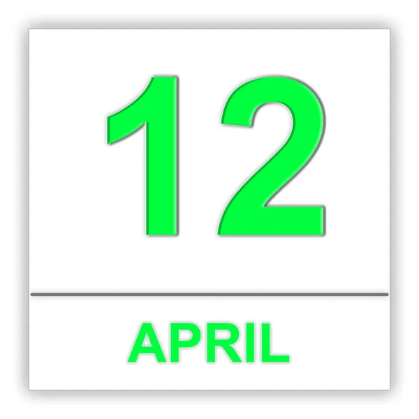 12 de abril. Día en el calendario . — Foto de Stock