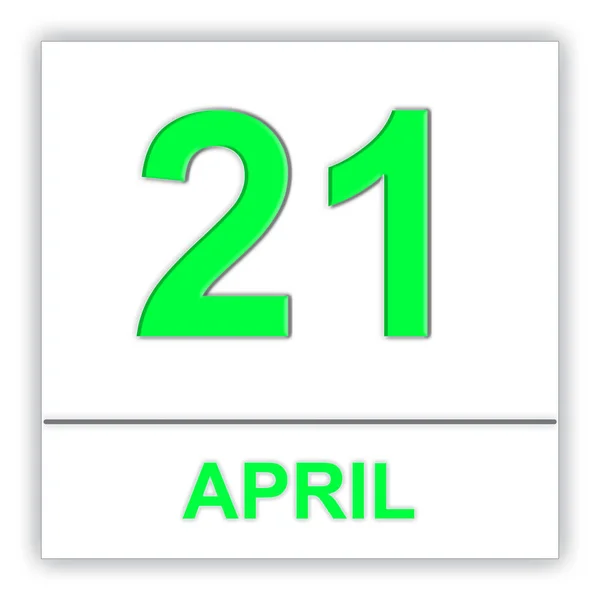 21. dubna. den v kalendáři. — Stock fotografie