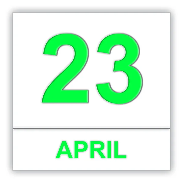 Április 23-án. a naptár nap. — Stock Fotó