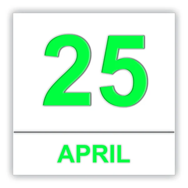 25 de abril. Día en el calendario . —  Fotos de Stock