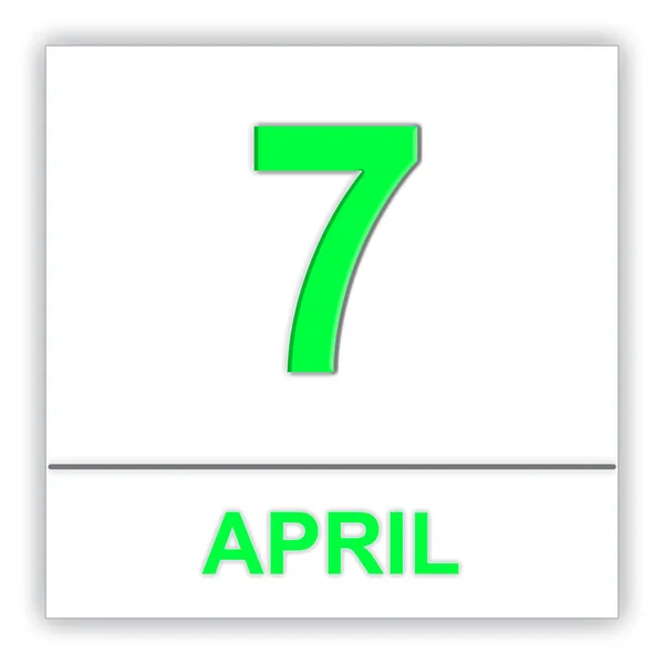 7 квітня. День за календарем . — стокове фото