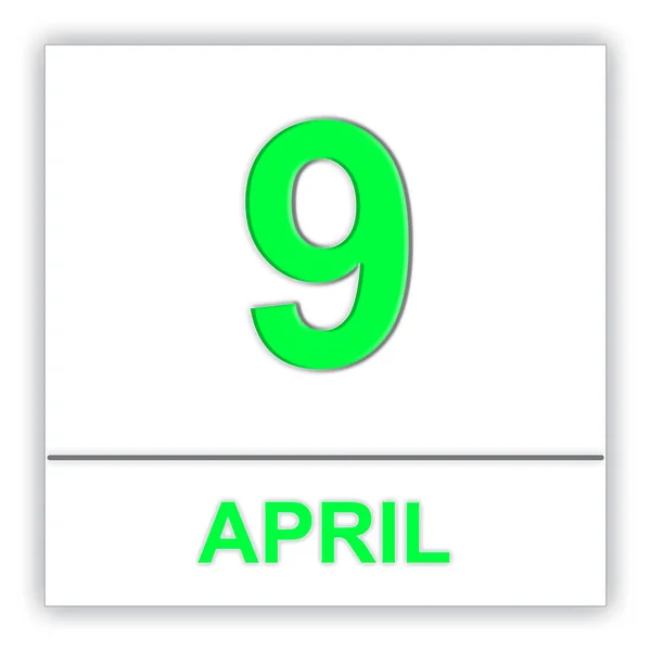 9 de abril. Día en el calendario . —  Fotos de Stock