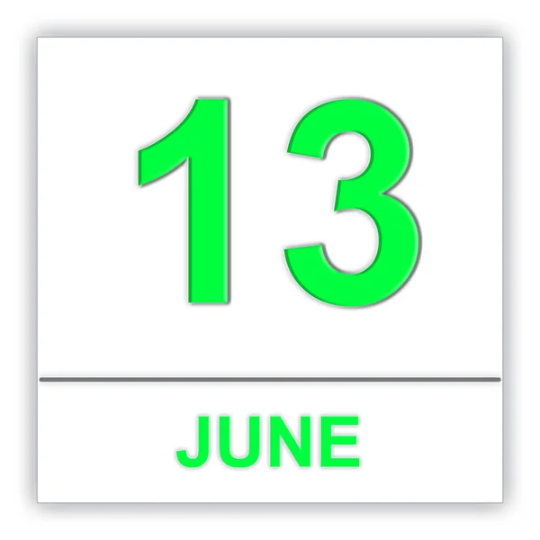 13 juni. dag i kalendern. — Stockfoto