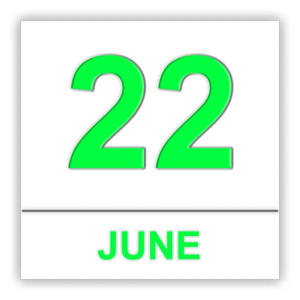 22 de junio. Día en el calendario . — Foto de Stock