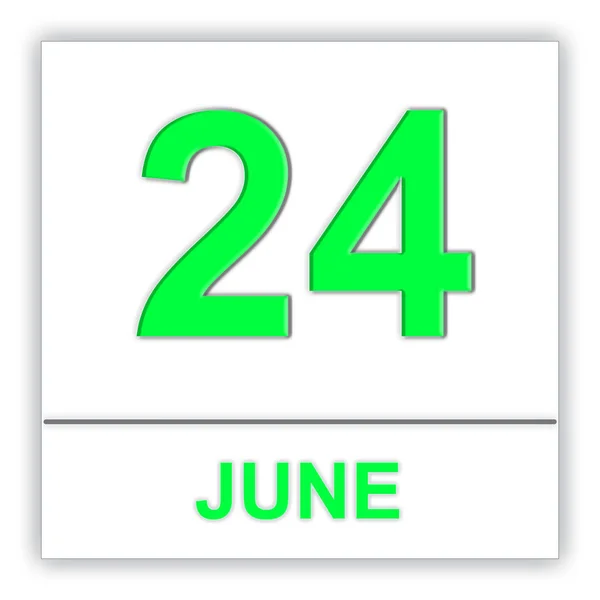 24 Ιουνίου. ημέρα στο ημερολόγιο. — Φωτογραφία Αρχείου