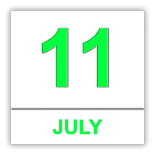 11. Juli Tag im Kalender. — Stockfoto