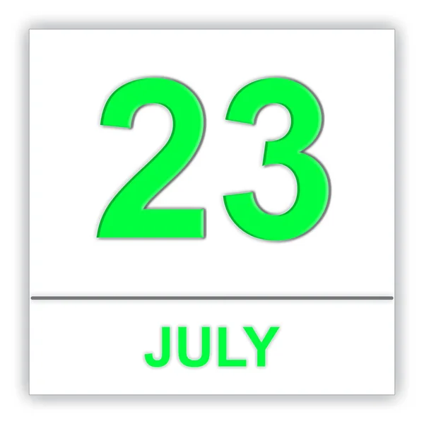 23 Ιουλίου. ημέρα στο ημερολόγιο. — Φωτογραφία Αρχείου