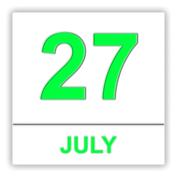 27 de Julho. Dia no calendário . — Fotografia de Stock