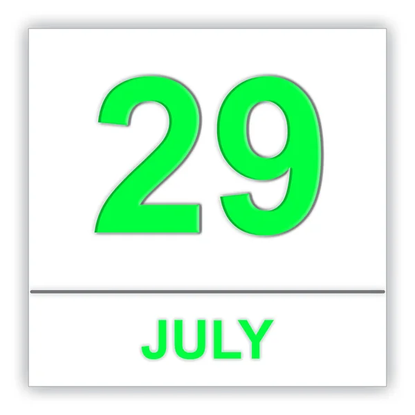 29 Ιουλίου. ημέρα στο ημερολόγιο. — Φωτογραφία Αρχείου