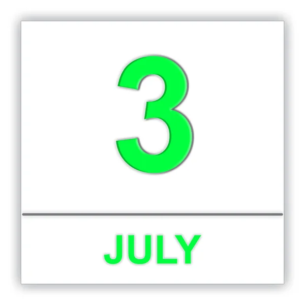 3 июля. День в календаре . — стоковое фото