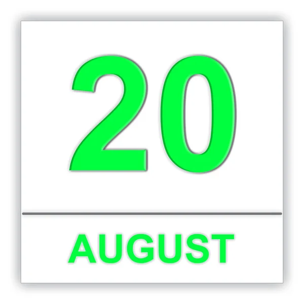 20. August im Kalender. — Stockfoto