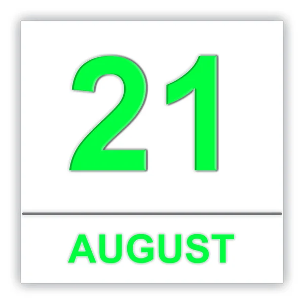 21 Αυγούστου. ημέρα στο ημερολόγιο. — Φωτογραφία Αρχείου