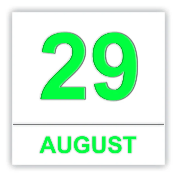 29 Αυγούστου. ημέρα στο ημερολόγιο. — Φωτογραφία Αρχείου