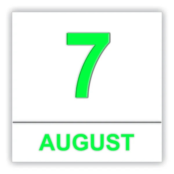 7 de agosto. Día en el calendario . — Foto de Stock