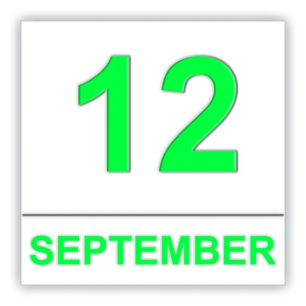12. září. Den v kalendáři. — Stock fotografie