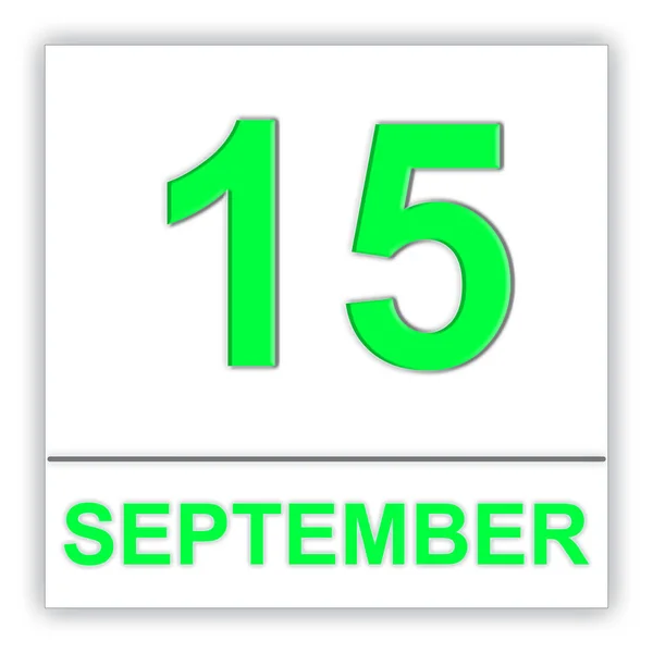 15 de septiembre. Día en el calendario . — Foto de Stock