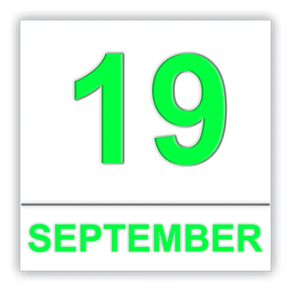 19 de Setembro. Dia no calendário . — Fotografia de Stock