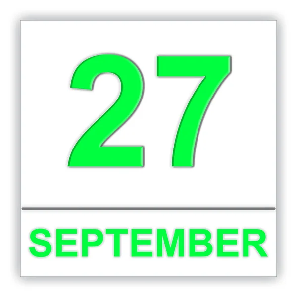 27 settembre. Giorno sul calendario . — Foto Stock