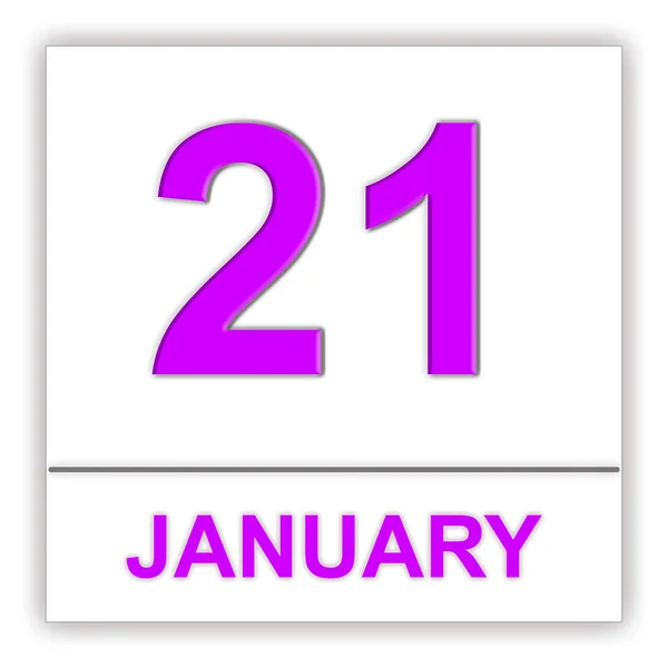 21 de enero. Día en el calendario . —  Fotos de Stock