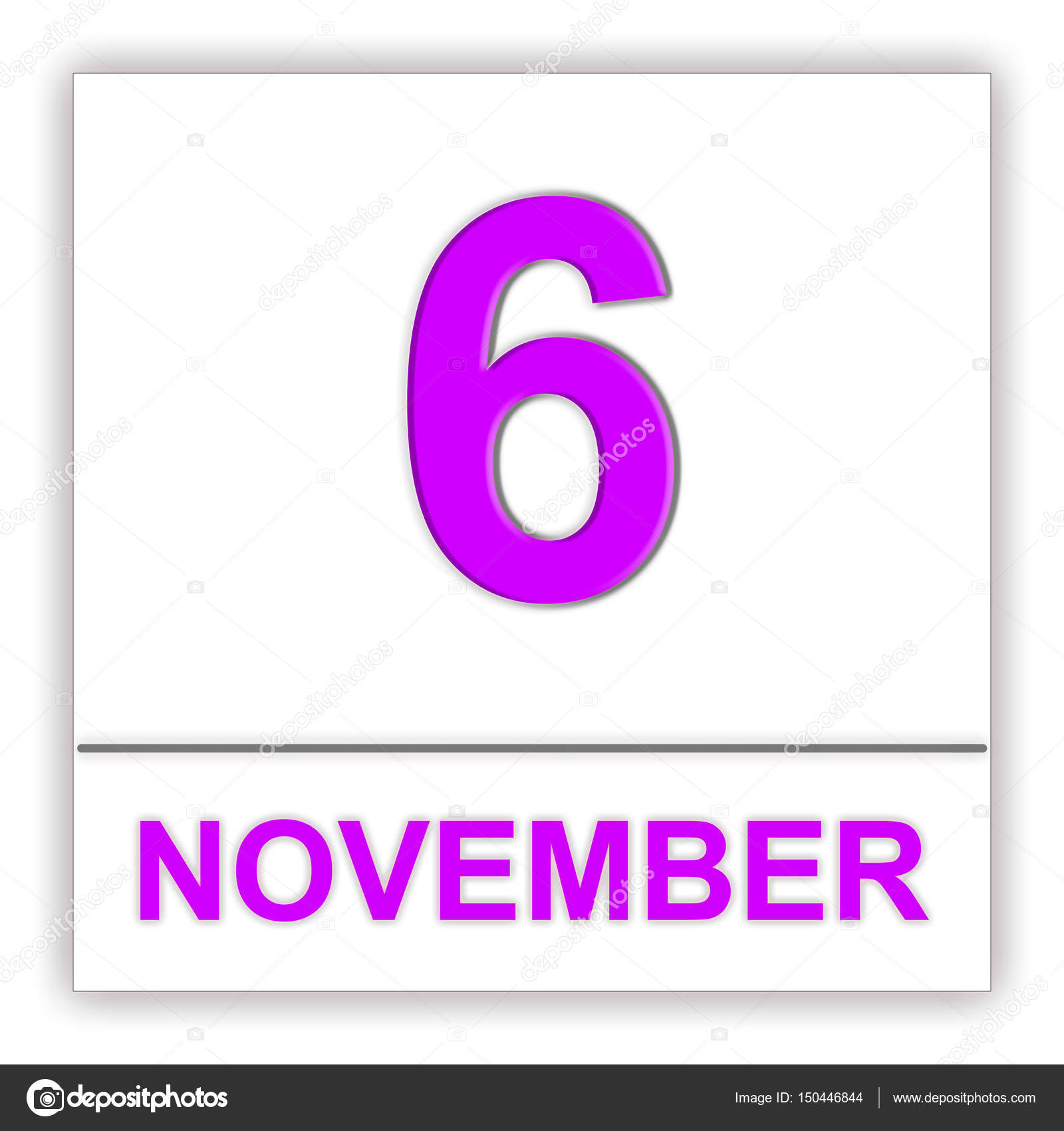 November 6. Day on the calendar. — Stock Photo © Tatiana53 #150446844