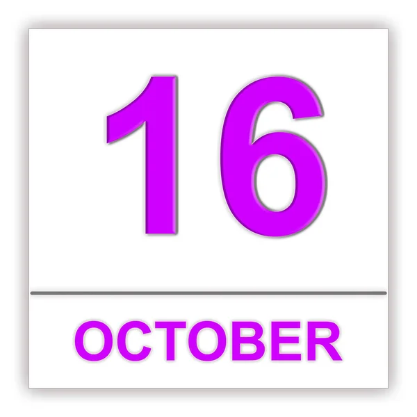 16. října. den v kalendáři. — Stock fotografie