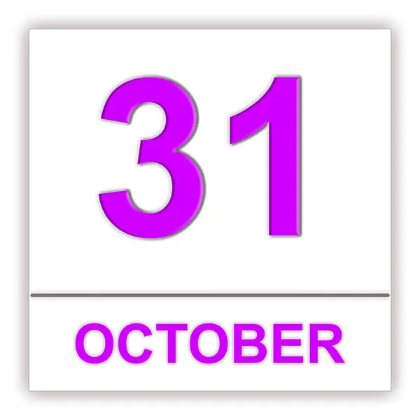 31 października. dzień w kalendarzu. — Zdjęcie stockowe