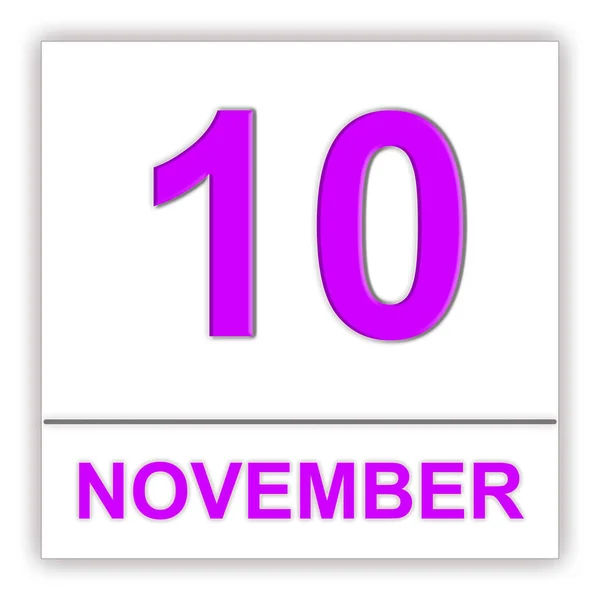 10 de noviembre. Día en el calendario . —  Fotos de Stock