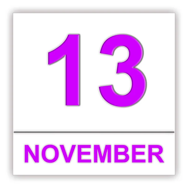 13 de noviembre. Día en el calendario . —  Fotos de Stock
