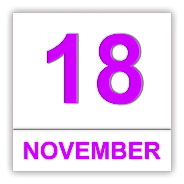 18 de noviembre. Día en el calendario . —  Fotos de Stock