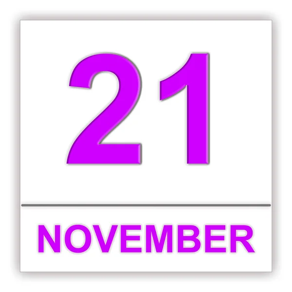 21 listopada. dzień w kalendarzu. — Zdjęcie stockowe