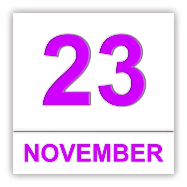 23 listopada. dzień w kalendarzu. — Zdjęcie stockowe